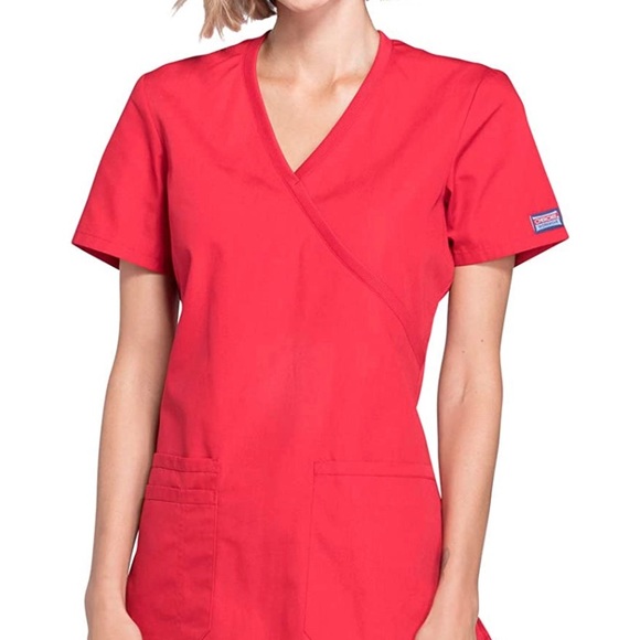 Cherokee Tops - Cherokee Workwear Originals Women Scrubs Top Mock Wrap